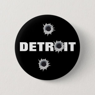 Badge Rond 5 Cm Detroit