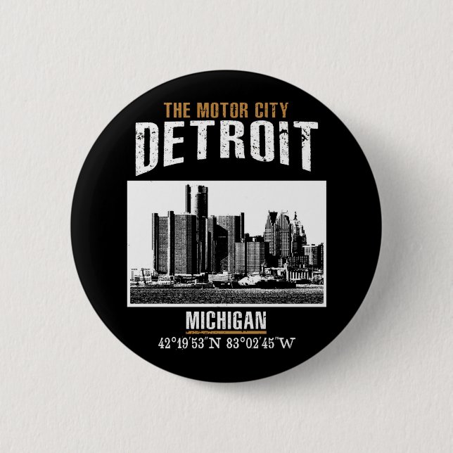 Badge Rond 5 Cm Détroit (Devant)