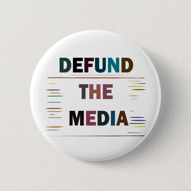 Badge Rond 5 Cm Détruisez Les Médias (Devant)