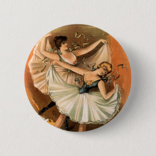 Badge Rond 5 Cm Deux boutons Ballerinas