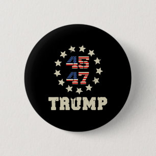 Badge Rond 5 Cm (deux côtés) Trump 2024 Qr 4547 Danser amusante Tr