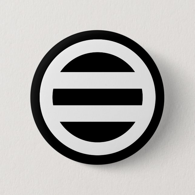 Badge Rond 5 Cm Deux lignes, encerclées (Devant)