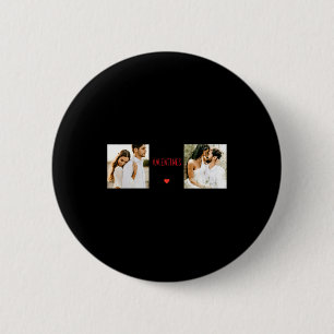 Badge Rond 5 Cm Deux Photos Joyeuse Saint-Valentin Couple Cadeau T