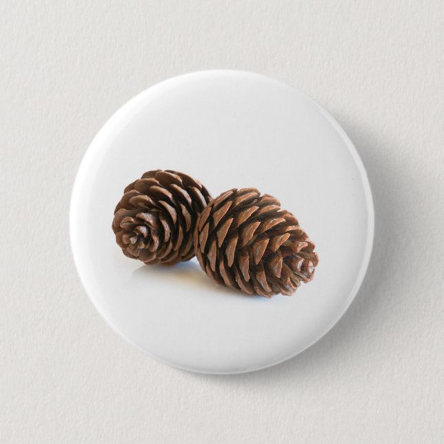 Badge Rond 5 Cm Deux pinecones (Devant)