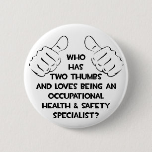Badge Rond 5 Cm Deux pouces .. Spécialiste en santé au travail