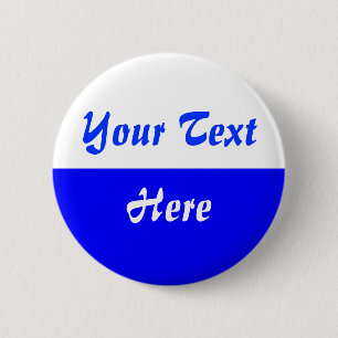 Badge Rond 5 Cm Deux tons - Moitié inférieure bleue