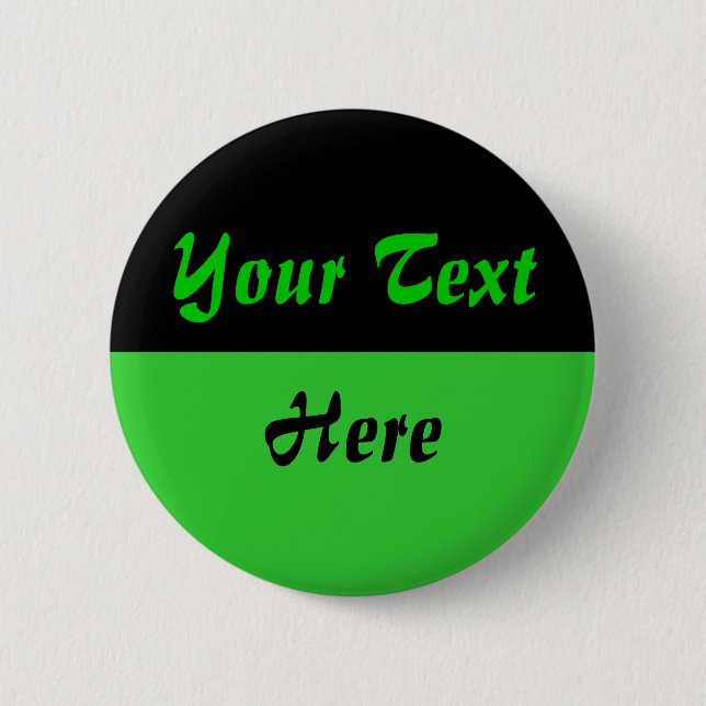 Badge Rond 5 Cm Deux tons - Moitié verte inférieure (Devant)