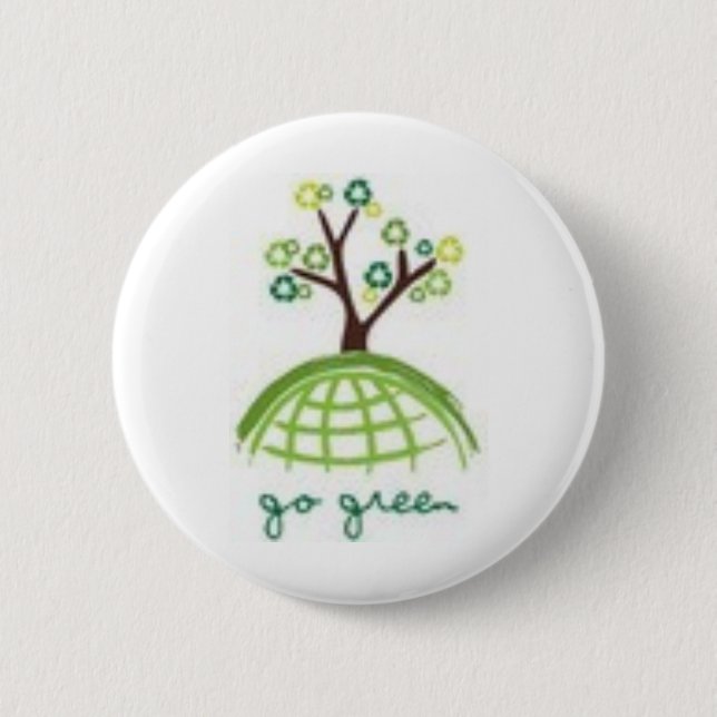 Badge Rond 5 Cm Devenez écolo (Devant)