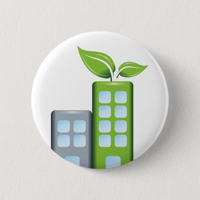 Badge Rond 5 Cm Devenez écolo (Devant)