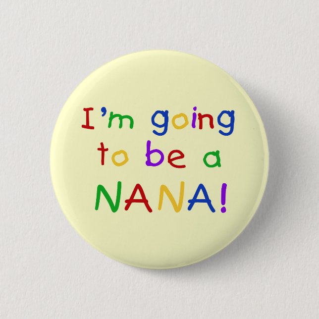 Badge Rond 5 Cm Devenir une Nana - Chemises de couleurs primaires (Devant)