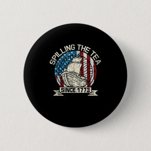 Badge Rond 5 Cm Déverser Le Thé Depuis 1773 Patriotic Tea Party Ju