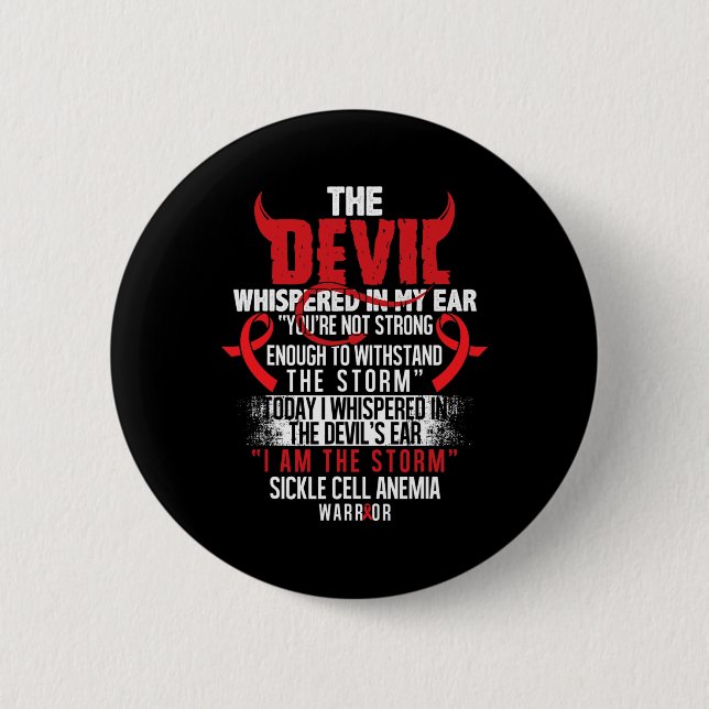 Badge Rond 5 Cm Devil2- Anémie de la faucille Soutien de sensibili (Devant)