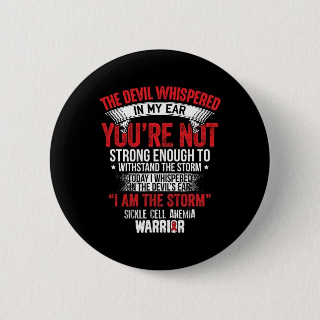 Badge Rond 5 Cm Dévil Whischoi - Sickle Cell Anemia Sensibilisatio (Devant)