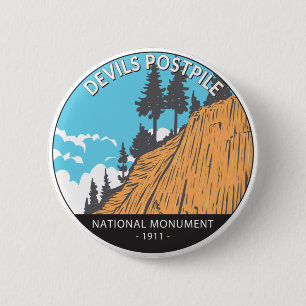 Badge Rond 5 Cm Devils Postpile Monument National Vintage