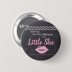 Badge Rond 5 Cm "Deviner la petite fille" - "Little She"