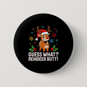 Badge Rond 5 Cm Devinez Quel Renne Fesses Drôle Noël Hommes Renne