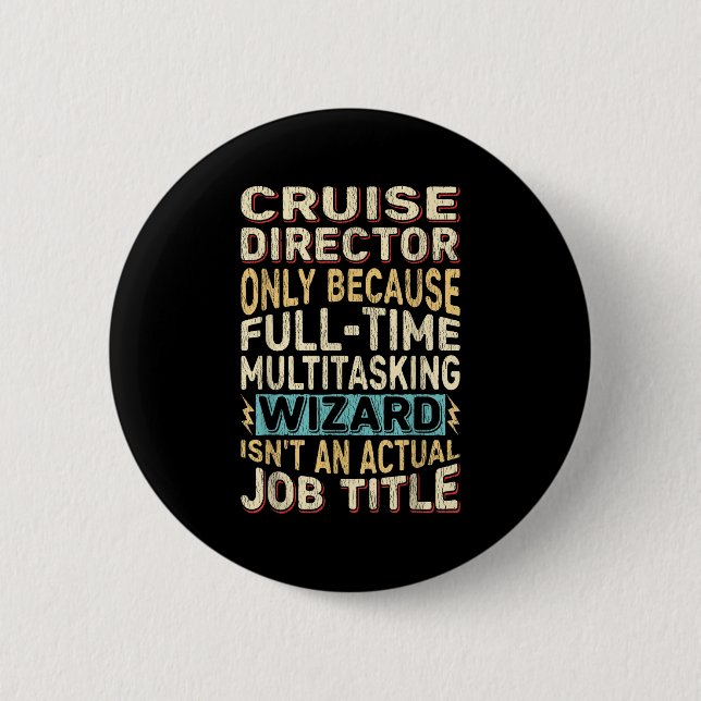 Badge Rond 5 Cm Devis de l'Assistant Multitâche du directeur de cr (Devant)