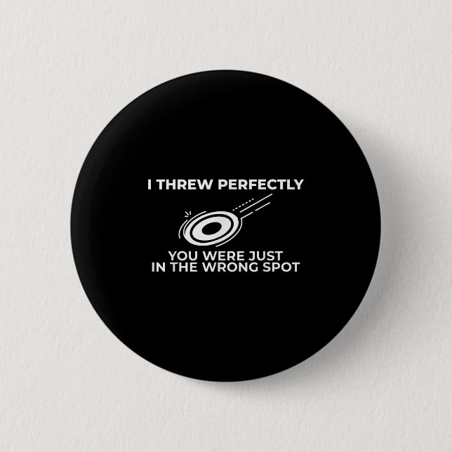Badge Rond 5 Cm Devis Graphique Funny Disk Golf Pour Flying Disk S (Devant)