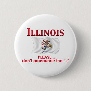 Badge Rond 5 Cm Devise de l'Illinois