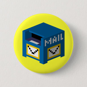 Badge Rond 5 Cm Devourer effrayant de la correspondance de papier