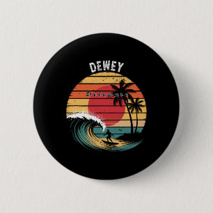 Badge Rond 5 Cm Dewey Beach Delaware Surf de plage