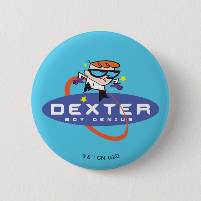 Badge Rond 5 Cm Dexter "Boy Genius" (Devant)