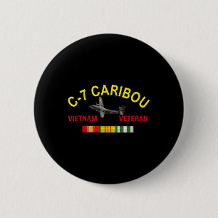 Badge Rond 5 Cm Dhc-4 Caribou Avion Vietnam Vétérinaire C 7 Caribo