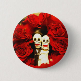 Badge Rond 5 Cm Dia de los Muertos Wedding