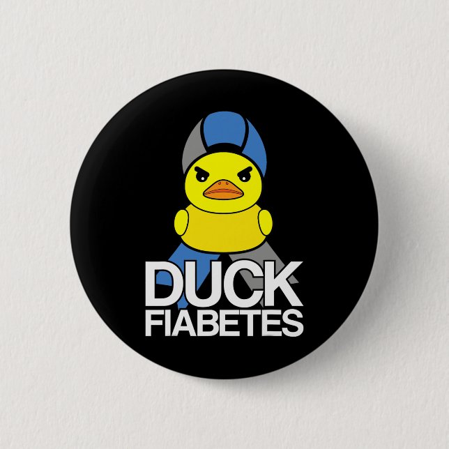 Badge Rond 5 Cm Diabète De Type 1 T1D Fiabetes De Canard Pour Diab (Devant)