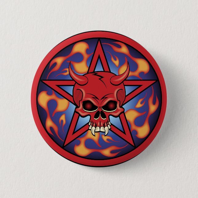 Badge Rond 5 Cm Diable (Devant)