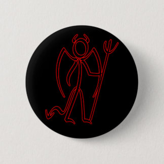 Badge Rond 5 Cm Diable - bouton de Stickman