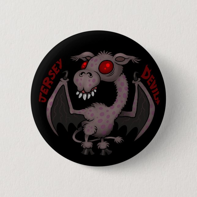 Badge Rond 5 Cm Diable du Jersey (Devant)