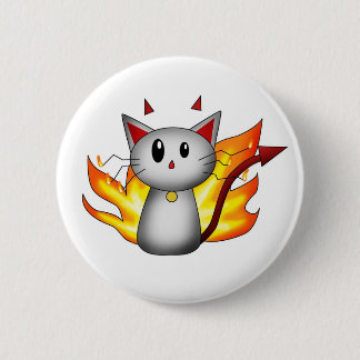 Badge Rond 5 Cm Diable Kitty - bouton