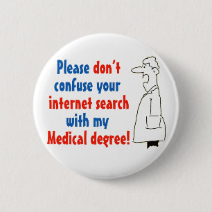 Badge Rond 5 Cm Diagnostic Médicale en ligne et médecin qualifi