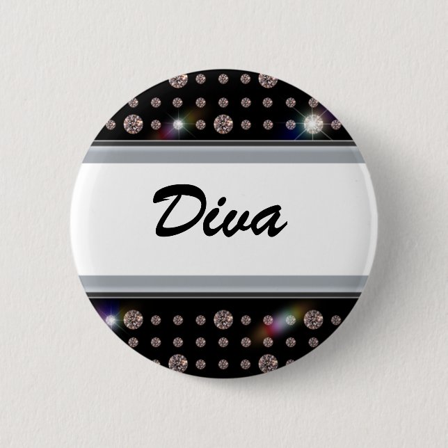 Badge Rond 5 Cm Diamant 500 d'éblouissement (Devant)