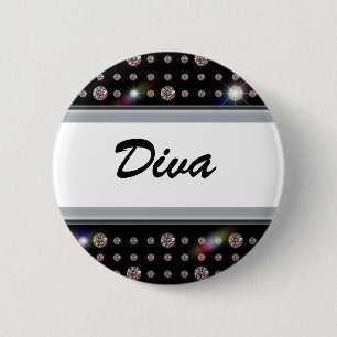 Badge Rond 5 Cm Diamant 500 d'éblouissement