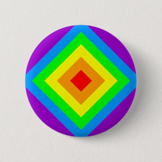 Badge Rond 5 Cm Diamant Acide Arc-en-Ciel