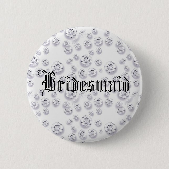 Badge Rond 5 Cm Diamants (Devant)