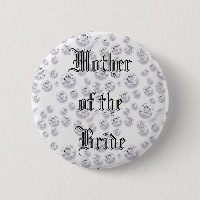 Badge Rond 5 Cm Diamants (Devant)