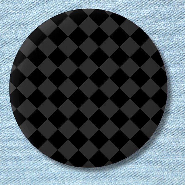 Badge Rond 5 Cm Diamants noirs et fumés - Élégants et intemporels (Créateur téléchargé)