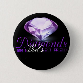 Badge Rond 5 Cm Diamond's sont le meilleur ami de la fille