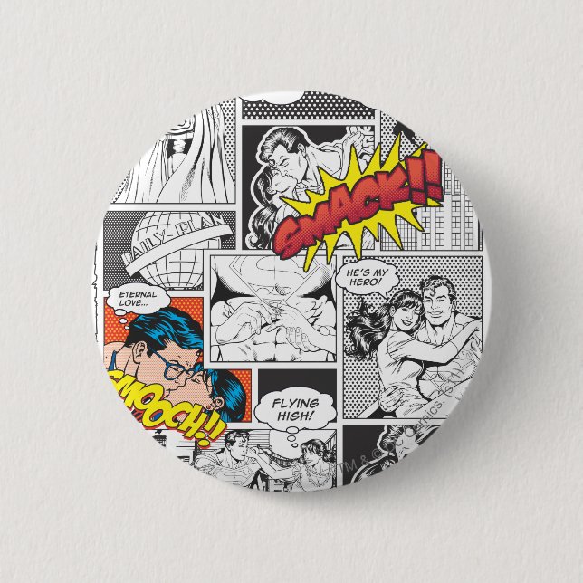 Badge Rond 5 Cm Diapositives Love Comic (Devant)
