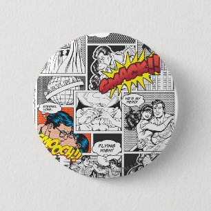 Badge Rond 5 Cm Diapositives Love Comic