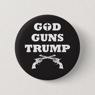 Badge Rond 5 Cm DIEU ARMES & TRUMP ! 2e amendement Droit de porter