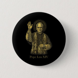 Badge Rond 5 Cm Dieu Béni Pape Leo Xiv Pape Leo Xiv Chemise Pape L