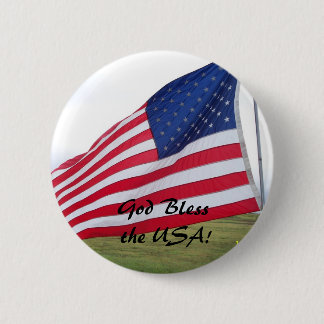 Badge Rond 5 Cm Dieu bénissent les Etats-Unis !