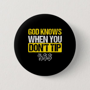 Badge Rond 5 Cm Dieu Conseil Blanc Barman Barman Waiter Pub Cadeau
