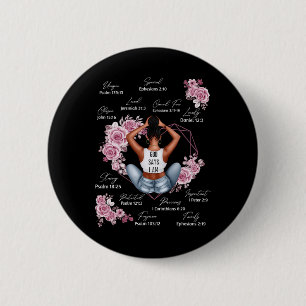 Badge Rond 5 Cm Dieu Dit Que Je Suis Melanin Black History Mois Af