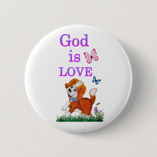 Badge Rond 5 Cm Dieu est amour