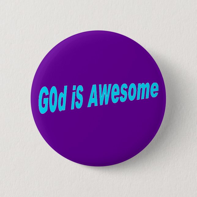 Badge Rond 5 Cm Dieu est impressionnant (Devant)